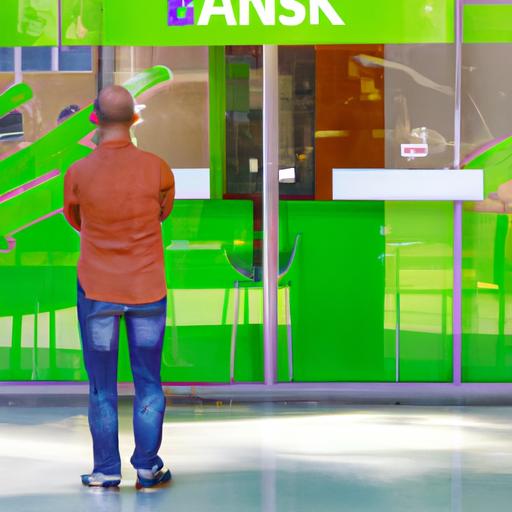 Người dân đứng trước chi nhánh Agribank, đợi để hủy dịch vụ SMS Banking trực tiếp tại đó.