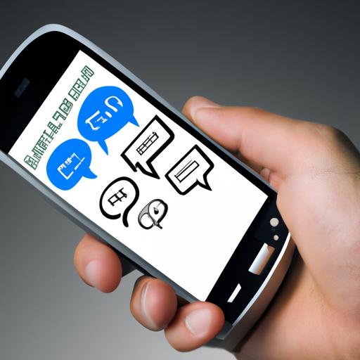 Màn hình thảo luận trên điện thoại di động hiển thị nhiều biểu tượng tin nhắn SMS.